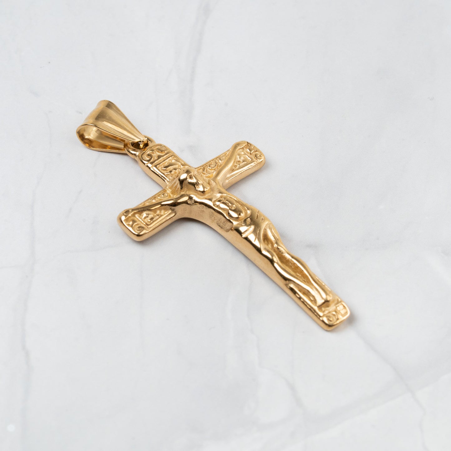 Combo Hombre Cadena Serpiente + Dije Cristo