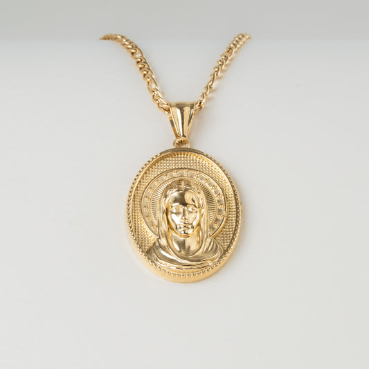 Combo Hombre Cadena Cartier + Dije Virgen