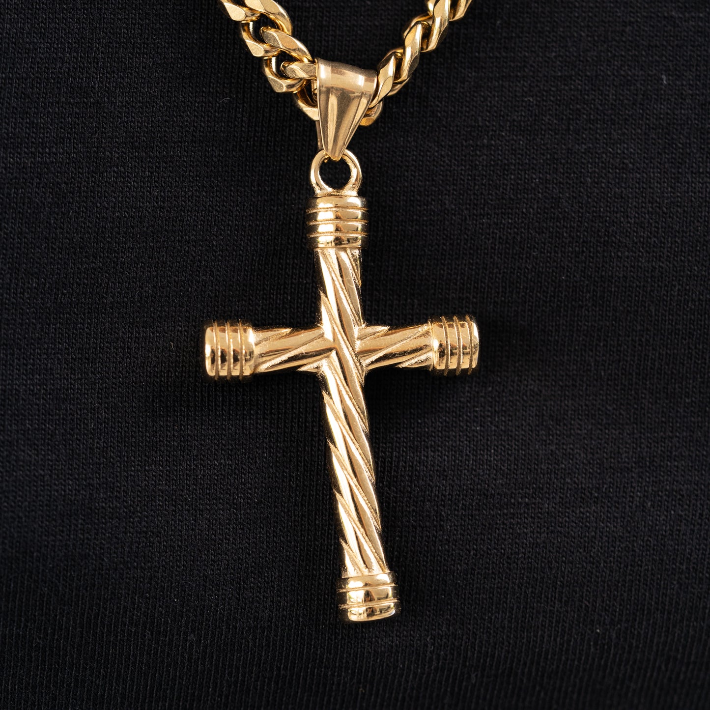 Combo Hombre Cadena Cubana + Dije Cruz Lazo