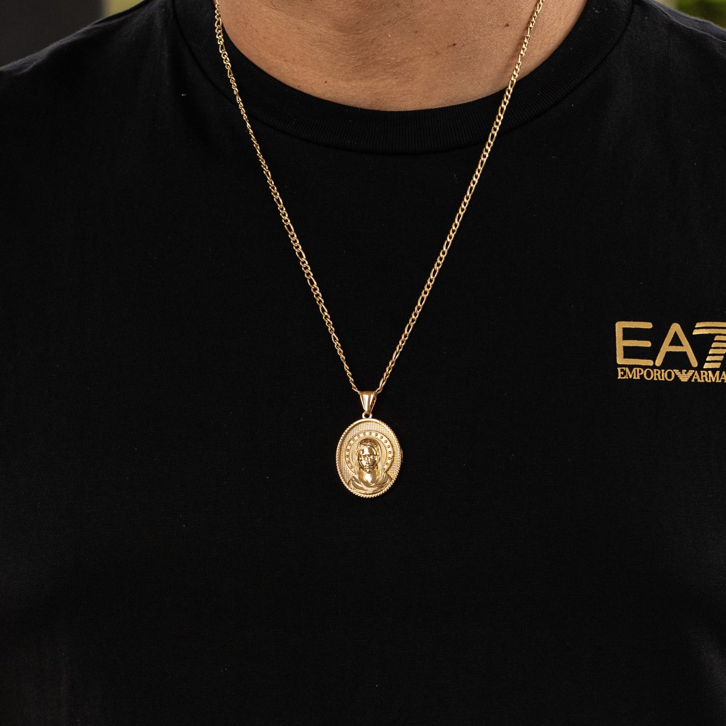 Combo Hombre Cadena Cartier + Dije Virgen