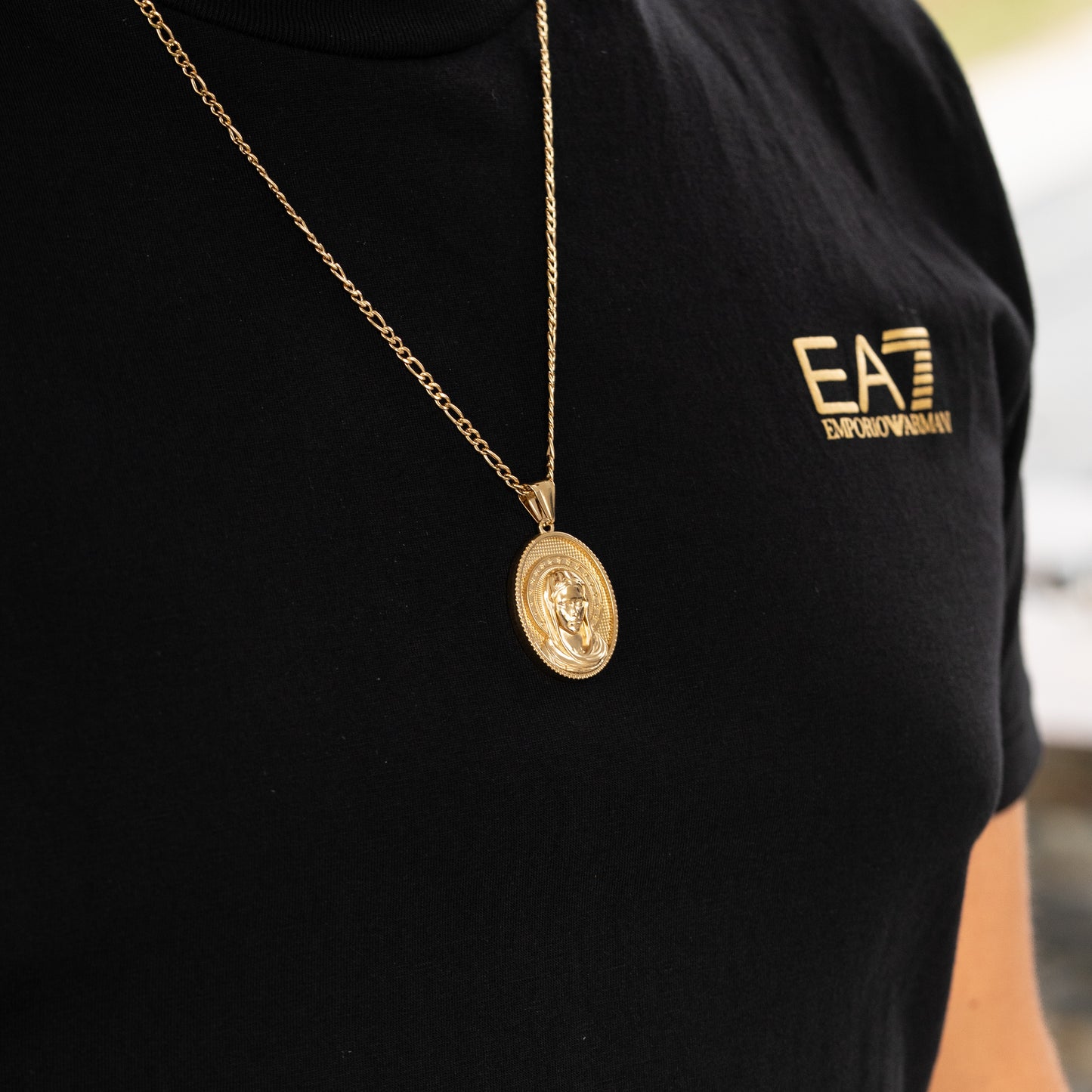 Combo Hombre Cadena Cartier + Dije Virgen