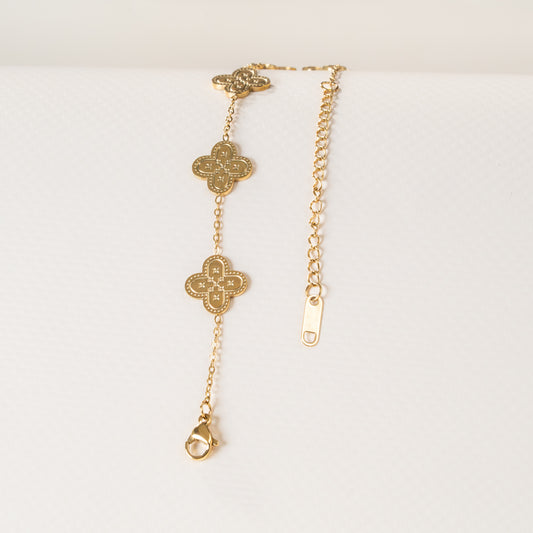 Pulsera Mujer VC Trebol Grabada - Ref038