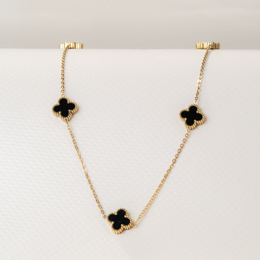 Cadena VC Trébol Negro Mujer - Ref108