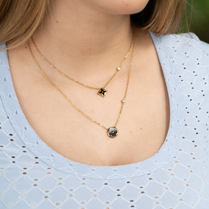 Cadena Trébol Doble Mujer - Ref91