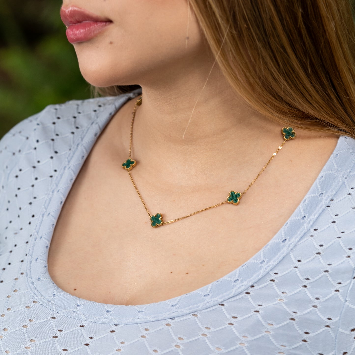 Cadena VC Trébol Verde Mujer - Ref106