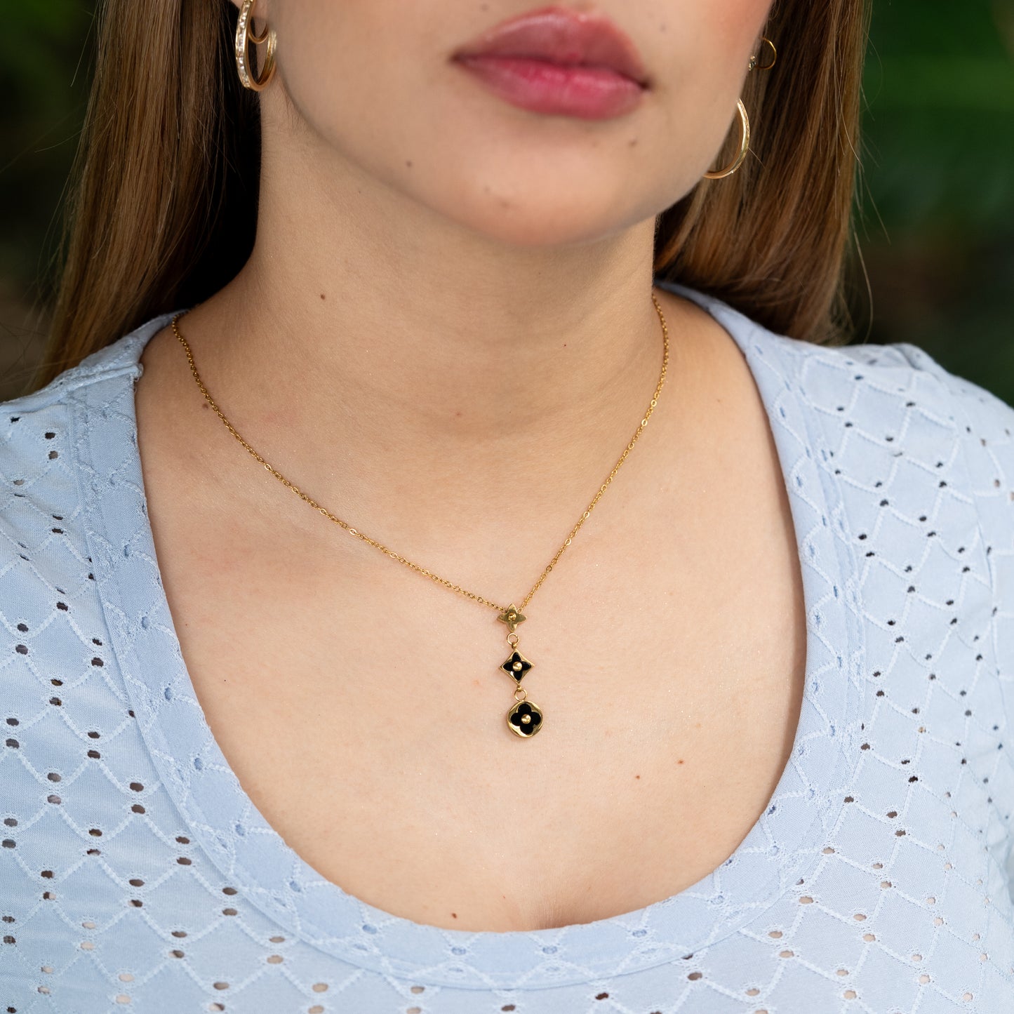 Cadena Trébol Triple Mujer - Ref103