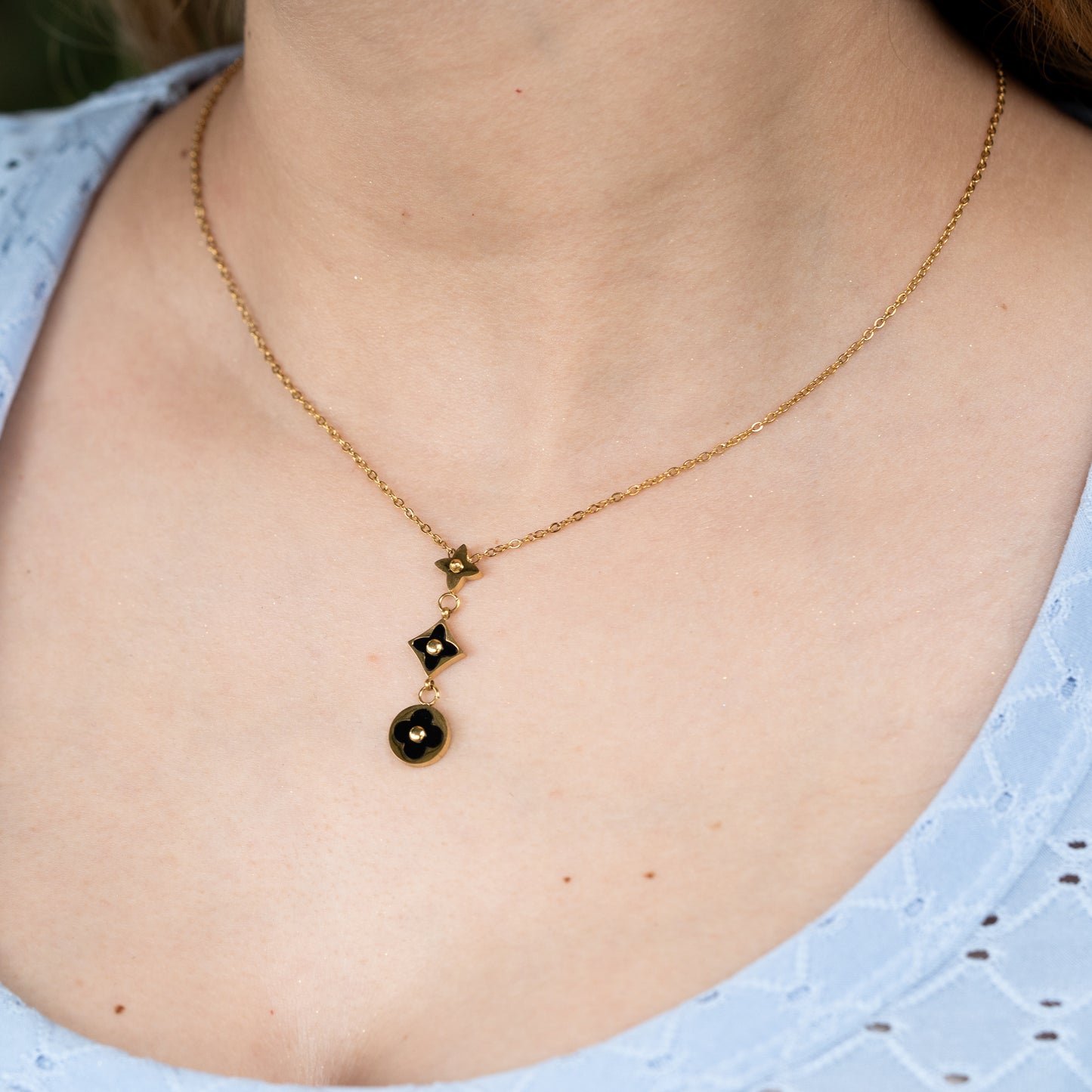 Cadena Trébol Triple Mujer - Ref103