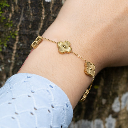 Pulsera Mujer VC Trebol Dorada - Ref009