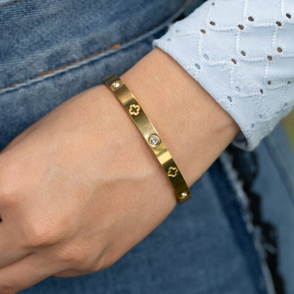 Pulsera Mujer VC Trebol Diamantes - Ref127