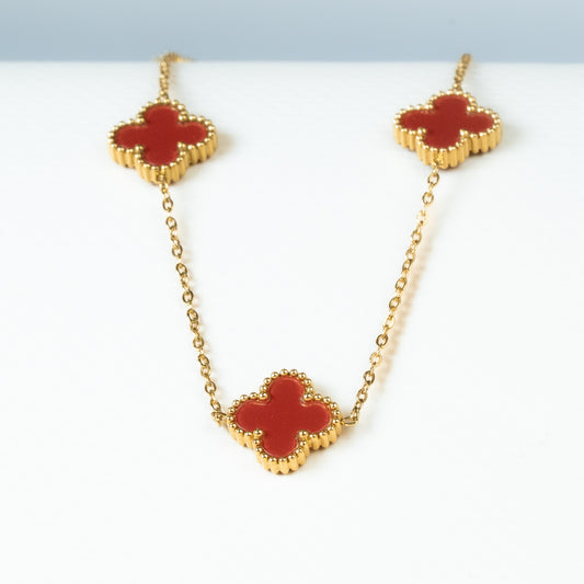 Cadena VC Trébol ROJO Mujer - Ref63