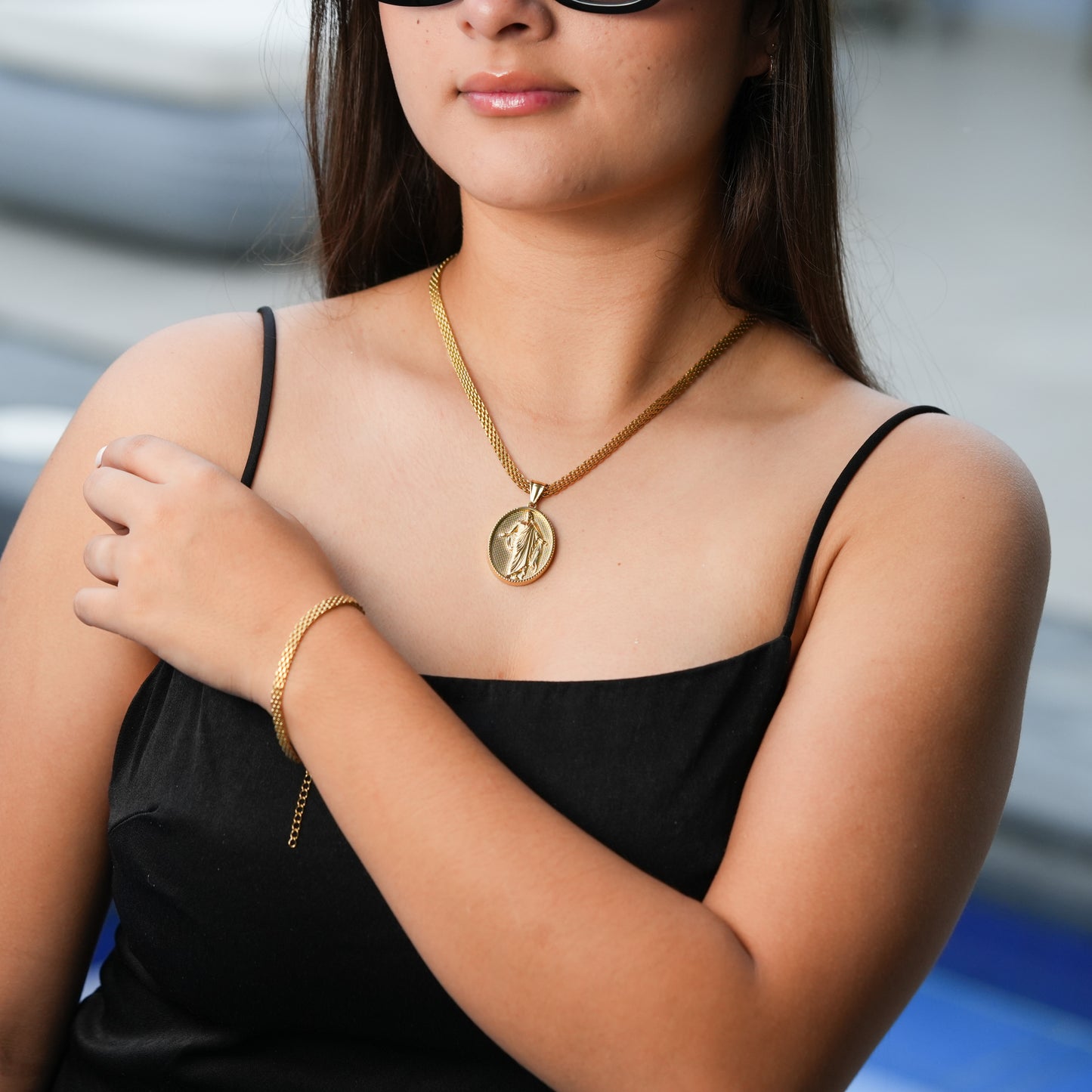 Combo Dama Cadena y Pulsera Chinesca + Dije