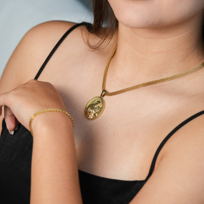 Combo Dama Cadena y Pulsera Chinesca + Dije