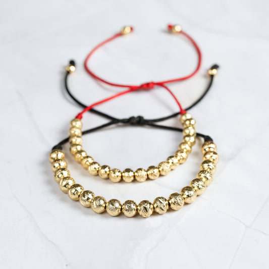 Pack 2 Manillas Diamantadas (Hilo Negro & Hilo Rojo)