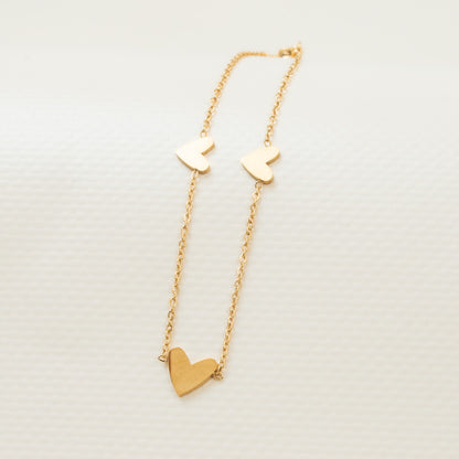 Tobillera Corazones