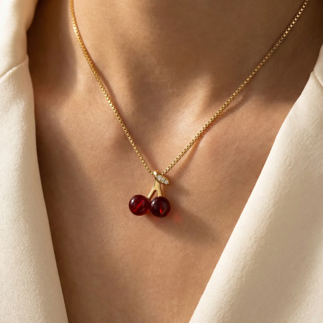 Cadena Cherry Roja Mujer
