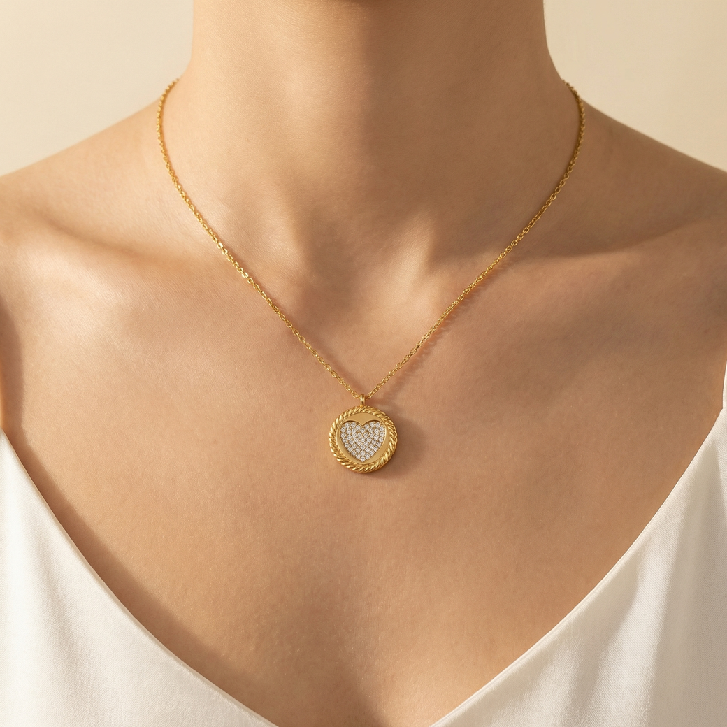 Cadena Corazón Redondo Mujer
