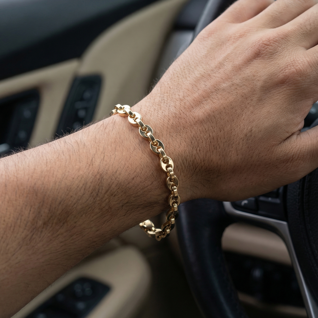 Pulsera Grano Doble Hombre