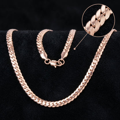 Cadena Serpiente Rosa Hombre